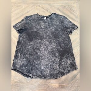 lululemon Charcoal Acid Wash Tee Size 10
